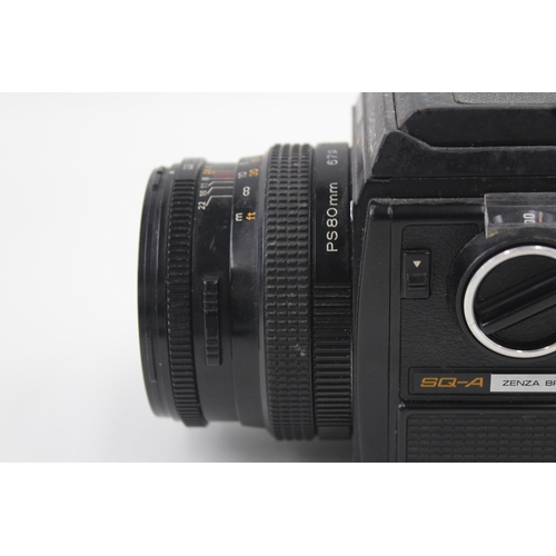 438 - Zenza Bronica SQ-A Medium Format Film Camera Working w/ 80mm F/2.8 Lens & Slide