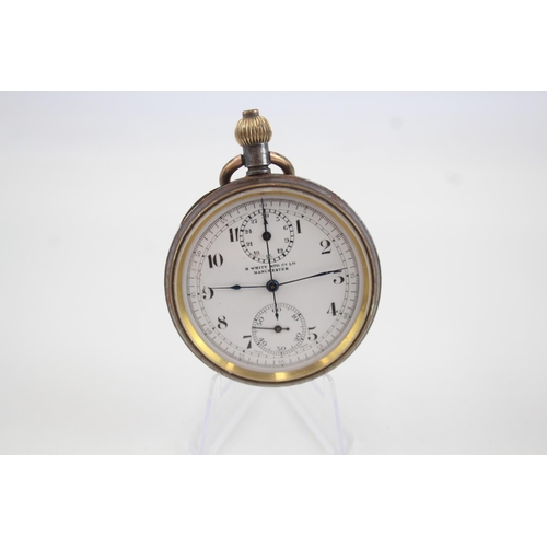 450 - Men's Vintage Up/Down Chronograph Pocket Watch Hand-Wind WATCH RUNS