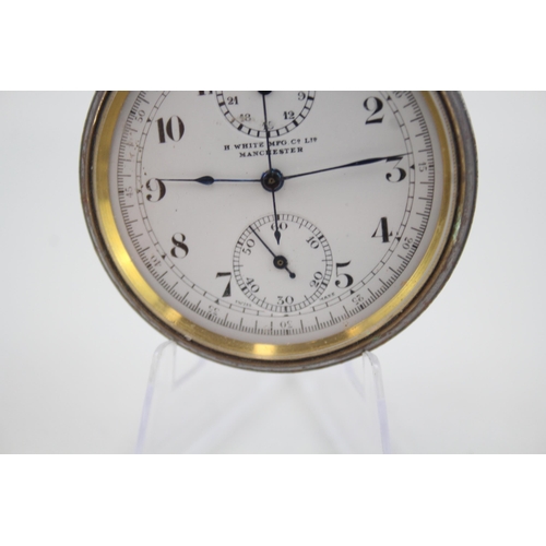 450 - Men's Vintage Up/Down Chronograph Pocket Watch Hand-Wind WATCH RUNS