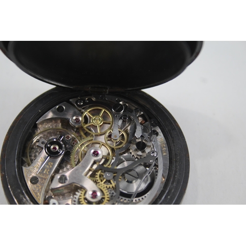 450 - Men's Vintage Up/Down Chronograph Pocket Watch Hand-Wind WATCH RUNS