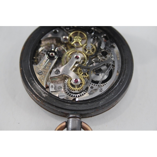 450 - Men's Vintage Up/Down Chronograph Pocket Watch Hand-Wind WATCH RUNS