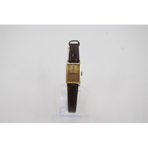 460 - Women's Vintage Omega 18k Gold Watch Hand-Wind WATCH RUNS