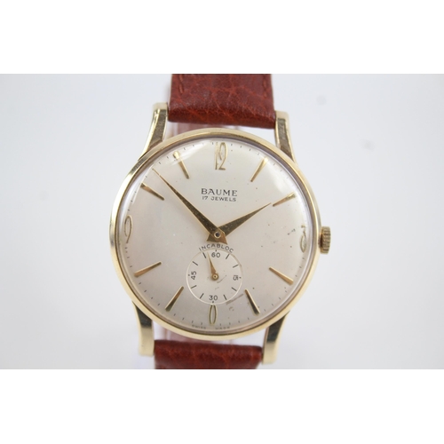 461 - Men's Baume 9ct Gold Dress Style Watch Hand-Wind WATCH RUNS