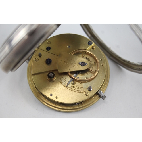 470 - Men's Vintage 925 Silver Pair Case Fusee Pocket Watch Key-Wind WATCH RUNS