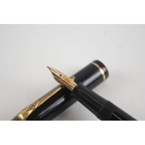 476 - Vintage Conway Stewart 759 Black Fountain Pen w/ 14ct Gold Nib WRITING