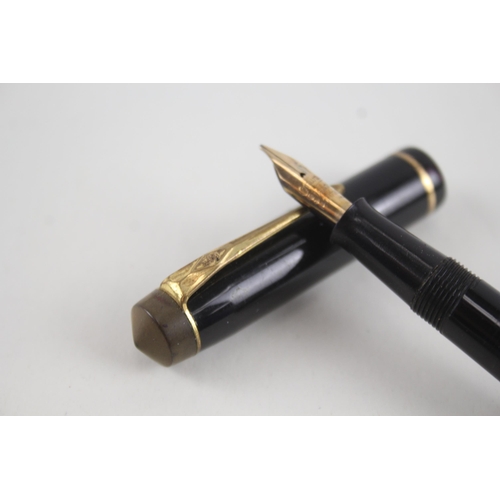 476 - Vintage Conway Stewart 759 Black Fountain Pen w/ 14ct Gold Nib WRITING