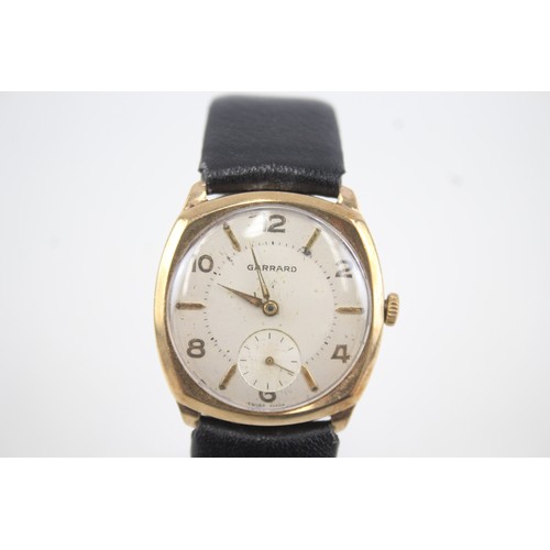 462 - Men's Garrard 9ct Gold Presentation Watch Hand-Wind WATCH RUNS