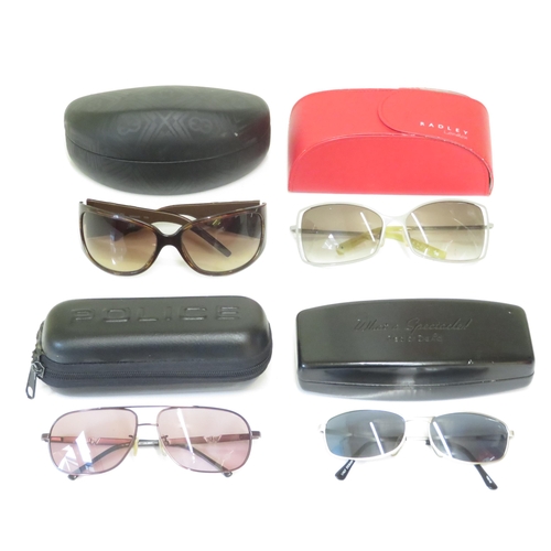 508 - 4 x Designer Sunglasses including Escada, Police, Radley, Red or Dead - All with Cases