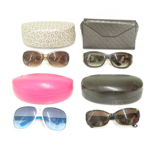 510 - 4 x Designer Sunglasses including Gucci, Guess, Michael Kors, Playboy  - All with Cases