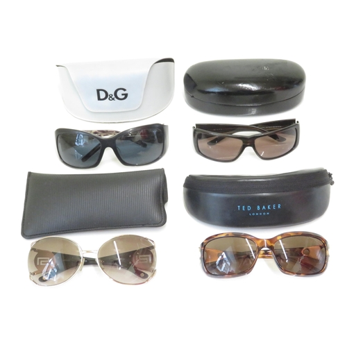 514 - 4 x Designer Sunglasses including Gucci, Dolce & Gabbana, Versace, Ted Baker  - All with Cases