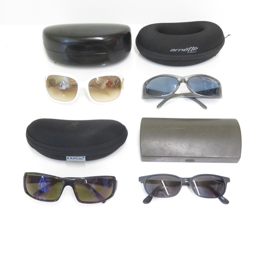 527 - 4 x Designer Sunglasses including Roberto Cavalli, Arnette, Gant, Dirty Dog  - All with Cases