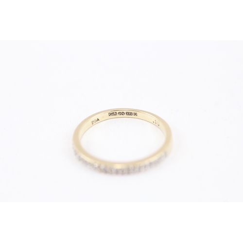 13 - 9ct gold diamond half eternity ring (1.5g) Size  M