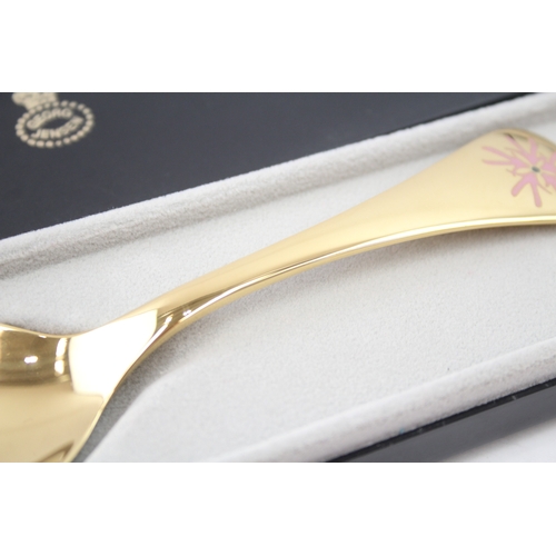 365 - Vintage GEORG JENSEN .925 Sterling Silver Gilt Collectors Spoon Boxed (44g)