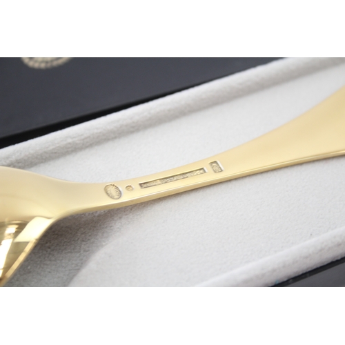 365 - Vintage GEORG JENSEN .925 Sterling Silver Gilt Collectors Spoon Boxed (44g)