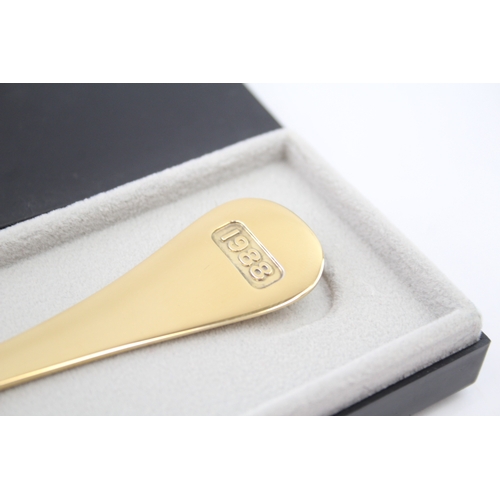 365 - Vintage GEORG JENSEN .925 Sterling Silver Gilt Collectors Spoon Boxed (44g)