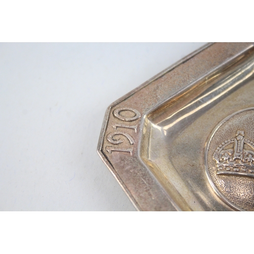 366 - Vintage 1934 Birmingham Sterling Silver George V Commemorative Ashtray (30g)