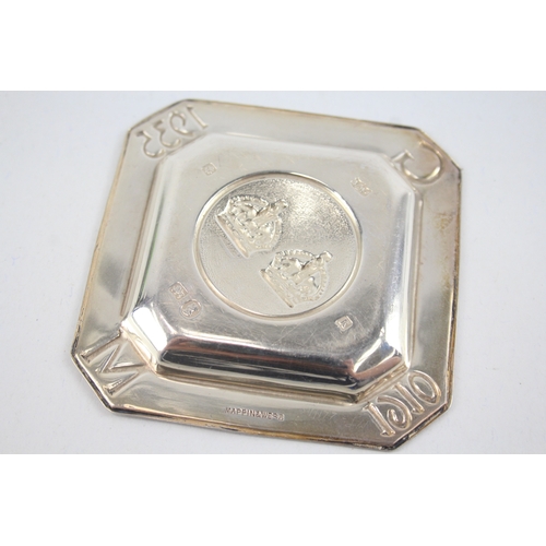 366 - Vintage 1934 Birmingham Sterling Silver George V Commemorative Ashtray (30g)