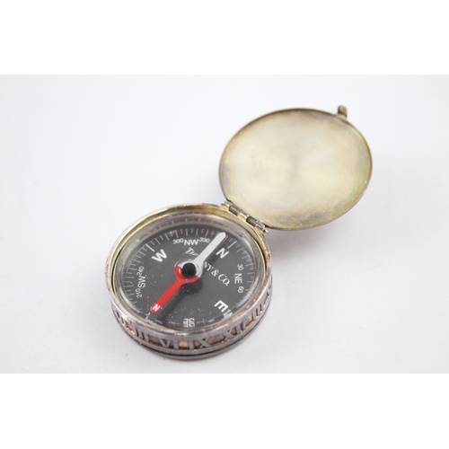 367 - TIFFANY & CO. 2004 .925 Sterling Silver Novelty 'Atlas' Pocket Compass (34g)