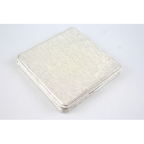 370 - Vintage Hallmarked 1966 London Sterling Silver KIGU Ladies Vanity Compact (125g)
