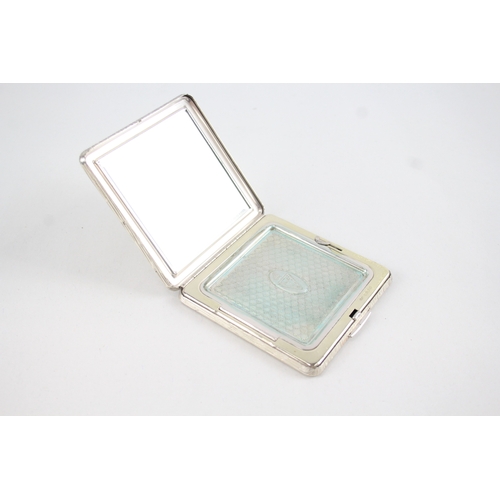 370 - Vintage Hallmarked 1966 London Sterling Silver KIGU Ladies Vanity Compact (125g)