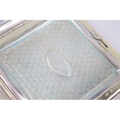 370 - Vintage Hallmarked 1966 London Sterling Silver KIGU Ladies Vanity Compact (125g)