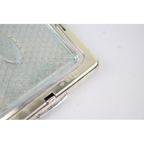 370 - Vintage Hallmarked 1966 London Sterling Silver KIGU Ladies Vanity Compact (125g)