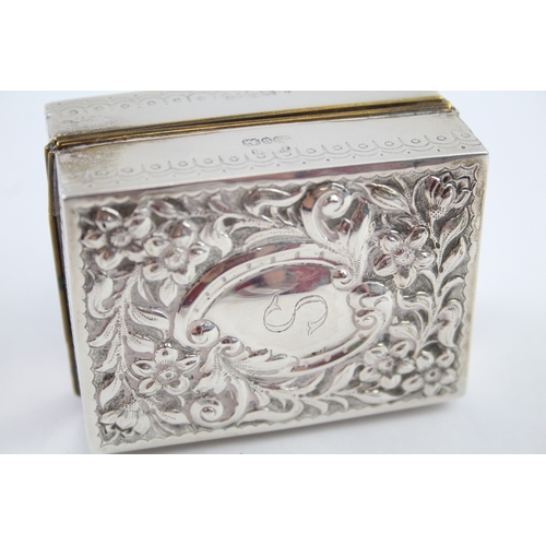 376 - Vintage Hallmarked 1933 London Sterling Silver Travel Oil Burner / Lighter 207g