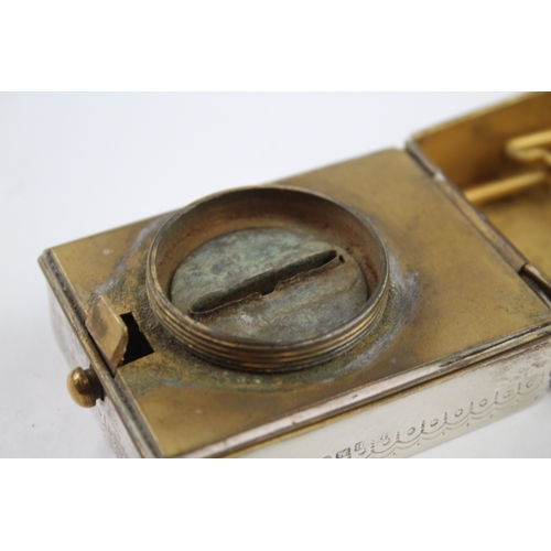 376 - Vintage Hallmarked 1933 London Sterling Silver Travel Oil Burner / Lighter 207g