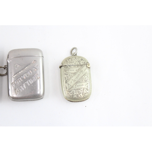 391 - Vesta Case Job Lot Inc Antique South Asian - Mauchline Ware Engraved Etc x 5