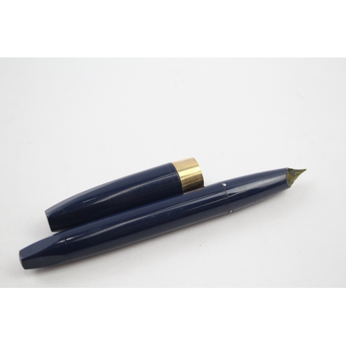 539 - Vintage Sheaffer PFM Pen For Men Navy Fountain Pen w/ 14ct Gold Nib WRITING