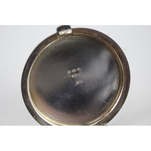 362 - Vintage ART DECO 1930 Birmingham Sterling Silver Guilloche Enamel Compact 58g