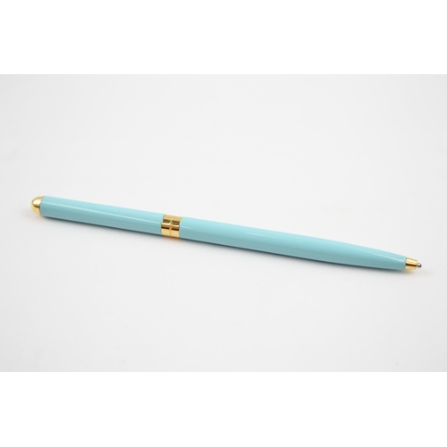 550 - TIFFANY & CO. Blue Enamel & Gold Plated Ballpoint Pen / Biro