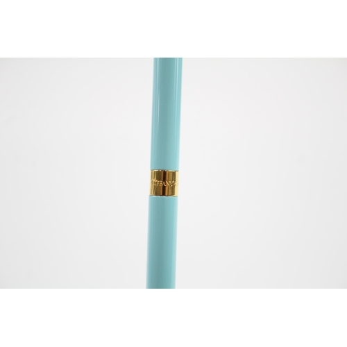 550 - TIFFANY & CO. Blue Enamel & Gold Plated Ballpoint Pen / Biro