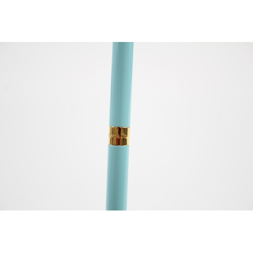 550 - TIFFANY & CO. Blue Enamel & Gold Plated Ballpoint Pen / Biro