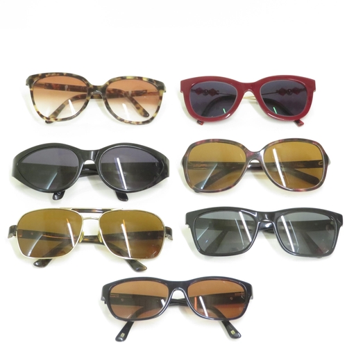 490 - 7 x Designer Prescription Sunglasses including Gucci / Red or Dead / Versace / Fiorelli / Prada / Ti... 