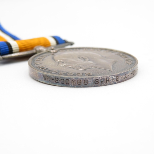 393 - Boxed WWI medal pair named WR 200688 Spr. E. A. Hornsby R.E. 40