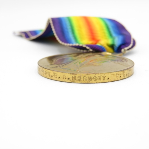393 - Boxed WWI medal pair named WR 200688 Spr. E. A. Hornsby R.E. 40