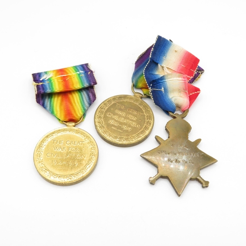 396 - 3x WWI medals Star and Victory 49964 Cpl. R. Webster R.A.M.C. and Victory to 5575 Cpl. J.H. Anderton... 
