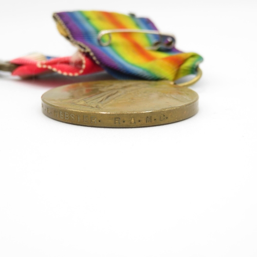 396 - 3x WWI medals Star and Victory 49964 Cpl. R. Webster R.A.M.C. and Victory to 5575 Cpl. J.H. Anderton... 