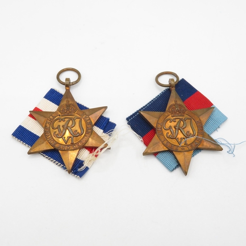399 - Boxed WWII Army France and Germany Stars medal group