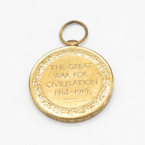 409 - WWI medal pair and sterling silver Auricula Society medal etc.  WWI Pair names 944096 Gnr. D. Johnso... 