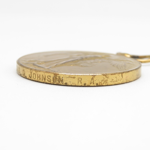 409 - WWI medal pair and sterling silver Auricula Society medal etc.  WWI Pair names 944096 Gnr. D. Johnso... 