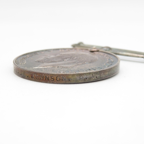 409 - WWI medal pair and sterling silver Auricula Society medal etc.  WWI Pair names 944096 Gnr. D. Johnso... 