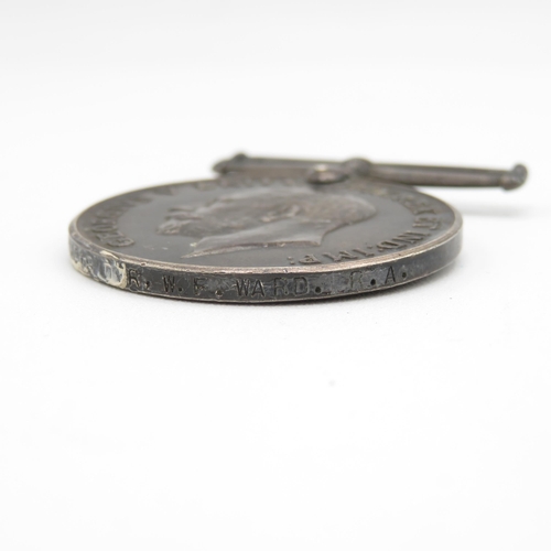 413 - 2X WWI medal pairs named P-1470 Pte. F. Anstiss Rofle Brigade L-32318 Dvr W.F. ard R.A.