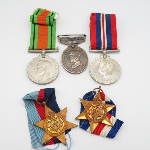 414 - WWII Territorial medal group inc. France and Germany star etc Territorial named 911659 Gnr. J. 40