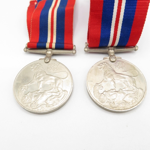 417 - 10x WWII medals inc. Burma, Africa, Italy stars etc.