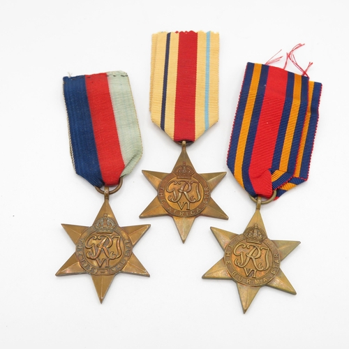 417 - 10x WWII medals inc. Burma, Africa, Italy stars etc.