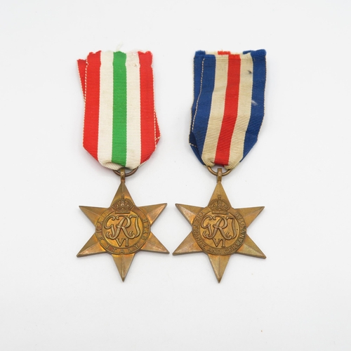 417 - 10x WWII medals inc. Burma, Africa, Italy stars etc.