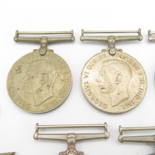 419 - 10 x WWII medals incl.  Italy, Africa and Germany stars