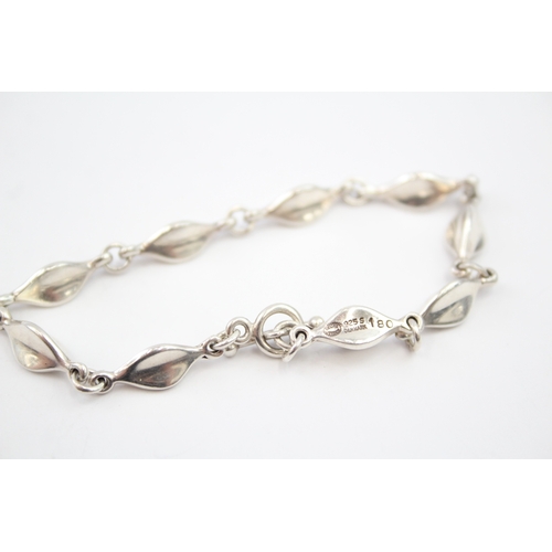 334 - Silver modernist bracelet by Georg Jensen (15g)